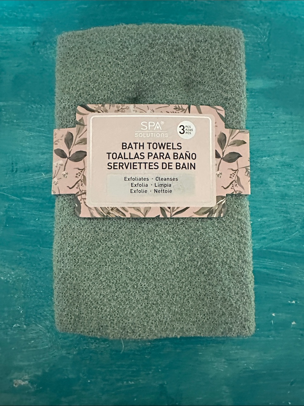 Exfoliating Bath Towel - Sage Green